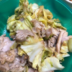 ささみとキャベツとネギのポン酢炒め。ご飯がススム！